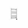 Bergen 800 x 600mm Straight Chrome Thermostatic Wifi Control Electric Heated Towel Rail