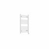 Bergen 800 x 500mm Straight White Thermostatic Touch Control Electric Heated Towel Rail