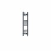 Bergen 1000 x 300mm Straight Anthracite Prefilled Electric Heated Towel Rail