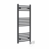 Fjord 1000 x 400mm Curved Anthracite HEC Thermostatic Electric Heated Towel Rail