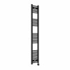 Fjord 1800 x 300mm Curved Black Thermostatic Touch Control Electric Heated Towel Rail