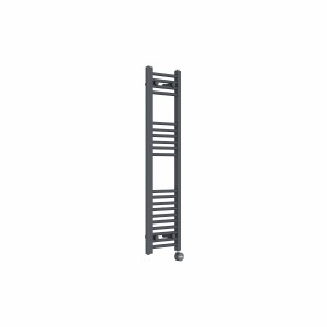 Bergen 1200 x 300mm Straight Anthracite Thermostatic Touch Control Electric Heated Towel Rail