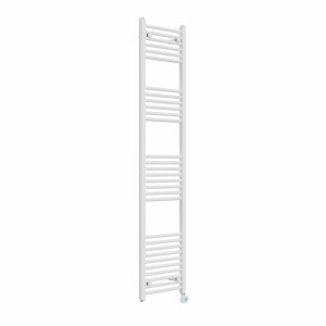 Bergen 1800 x 400mm Straight White Thermostatic Touch Control Wifi Electric Heated Towel Rail