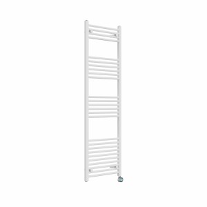 Bergen 1600 x 500mm Straight White Thermostatic Touch Control Electric Heated Towel Rail