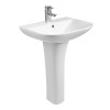 Feel Curved 560mm Basin with Full Pedestal