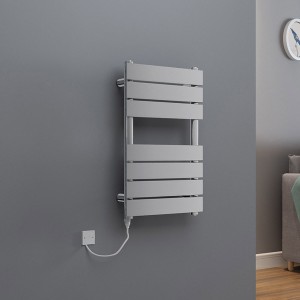 Juva 650 x 400 mm Chrome 100 W Electric Flat Panel Heated Towel Rail