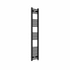 Bergen 1600 x 300mm Straight Black Prefilled Electric Heated Towel Rail