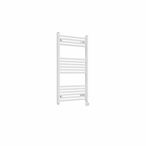 Bergen 1000 x 600mm Straight White Thermostatic Touch Control Electric Heated Towel Rail