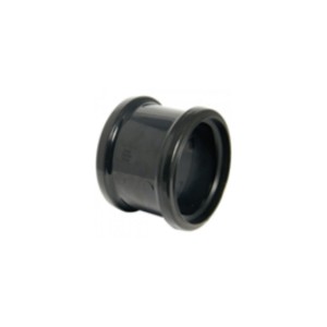 Soil Push Fit 110mm Double Socket Coupler Black