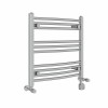Fjord 600 x 600mm Dual Fuel Curved Chrome Thermostatic Electric Heated Towel Rail