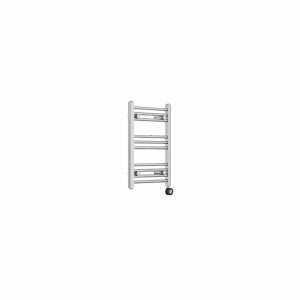 Bergen 600 x 400mm Straight Chrome Thermostatic Touch Control Electric Heated Towel Rail