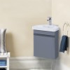 RAK-Resort 450mm Wall Hung Corner Vanity Unit - Matt Grey