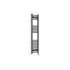 Fjord 1200 x 300mm Curved Anthracite Thermostatic Touch Control Wifi Electric Heated Towel Rail