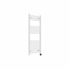 Bergen 1200 x 500mm Straight White Thermostatic Touch Control Electric Heated Towel Rail