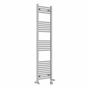 Bergen 1600 x 400mm Dual Fuel Straight Chrome Thermostatic Electric Heated Towel Rail