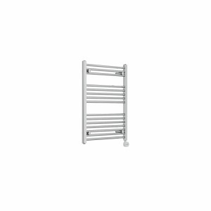 Bergen 800 x 600mm Straight Chrome Thermostatic Touch Control Electric Heated Towel Rail