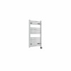 Fjord 800 x 500mm Curved Chrome Thermostatic Touch Control Wifi Electric Heated Towel Rail