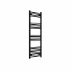 Bergen 1400 x 500mm Straight Black Prefilled Electric Heated Towel Rail