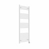 Fjord 1600 x 600mm Curved White Thermostatic Touch Control Electric Heated Towel Rail
