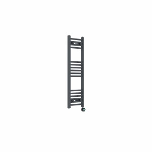 Fjord 1000 x 300mm Curved Anthracite Thermostatic Touch Control Wifi Electric Heated Towel Rail