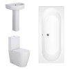 Cordoba Modern Bathroom Suite with Double Ended Bath - Choice of Sizes
