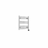 Fjord 600 x 600mm Curved Chrome Thermostatic Touch Control Electric Heated Towel Rail