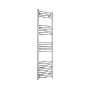 Fjord 1600 x 500mm Curved Chrome Prefilled Electric Heated Towel Rail