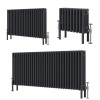 Bern - Traditional Anthracite Horizontal Four Column Radiator - Choice of Size