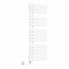 Kristiansund 1380 x 500mm Flat White Electric LCD Display Thermostatic Heated Designer Towel Rail