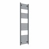Bergen 1800 x 500mm Straight Anthracite Prefilled Electric Heated Towel Rail