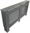 Traditional Radiator Cover Grey With Horizontal Slats - 1720mm