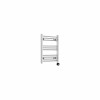 Bergen 600 x 500mm Straight Chrome Thermostatic Touch Control Electric Heated Towel Rail