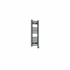 Fjord 800 x 300mm Curved Anthracite Thermostatic Touch Control Electric Heated Towel Rail