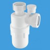 McAlpine C10A - Adjustable Inlet Bottle Trap White 40mm