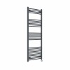 Fjord 1600 x 600mm Curved Anthracite Thermostatic Touch Control Electric Heated Towel Rail