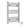 Fjord 600 x 400mm Chrome Curved Electric Heated Towel Rail