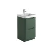 Acton 500mm Free Standing Vanity Unit & White Basin - Green