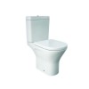 RAK-Resort Mini Close Coupled Open Back Rimless Toilet Pan With Cistern & Soft Close Seat
