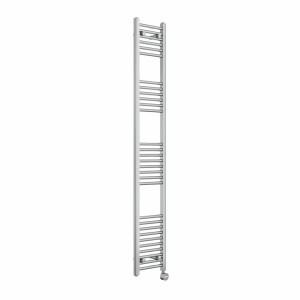 Bergen 1800 x 300mm Straight Chrome Thermostatic Touch Control Electric Heated Towel Rail