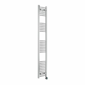 Fjord 1800 x 300mm Curved Chrome Thermostatic Touch Control Wifi Electric Heated Towel Rail