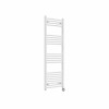Fjord 1400 x 500mm Curved White Thermostatic Touch Control Wifi Electric Heated Towel Rail