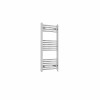 Fjord 1000 x 500mm Curved Chrome Prefilled Electric Heated Towel Rail