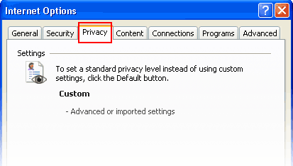 Privacy Cookies for ie7