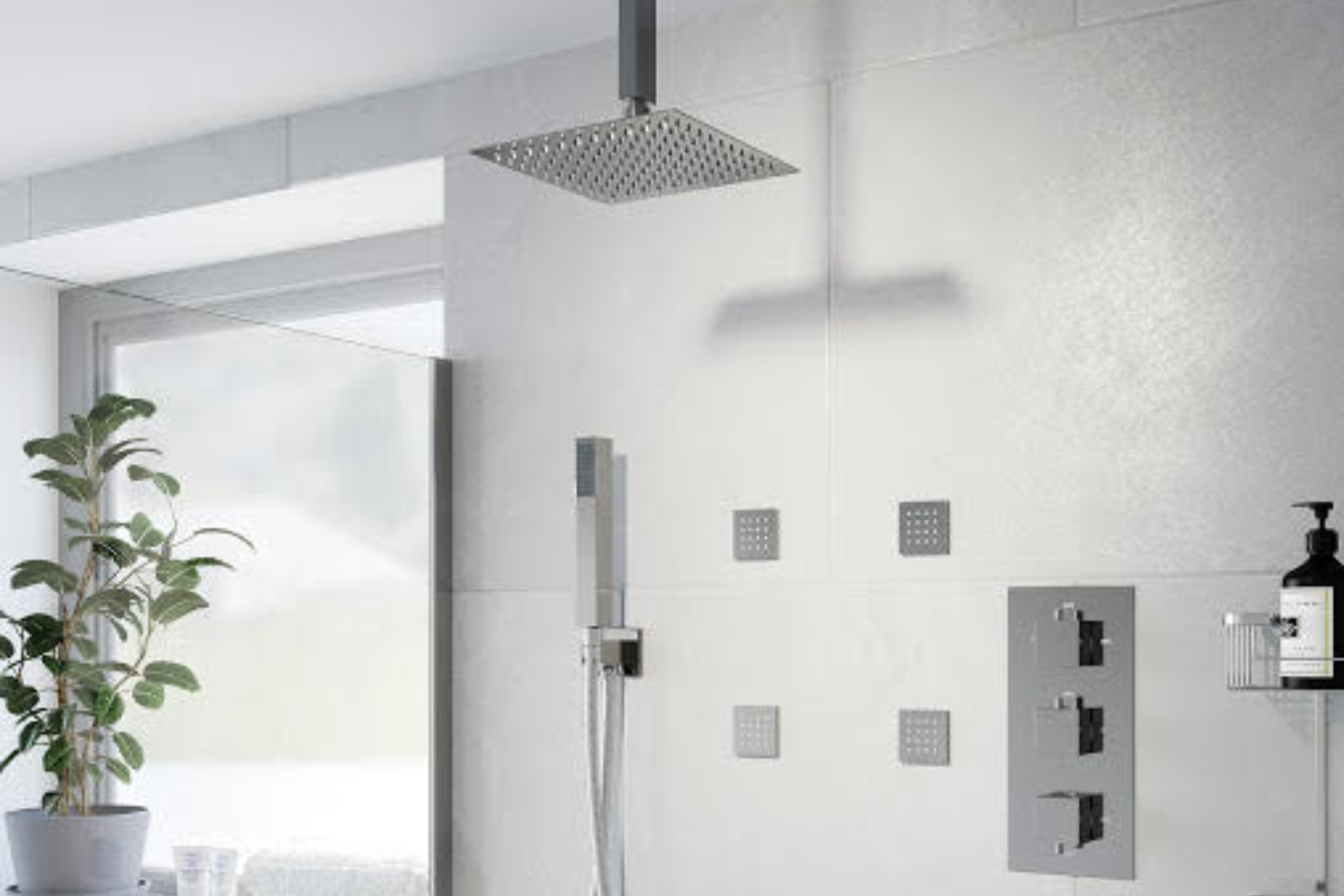 Modern Wet Room Facility With Concealed Valves