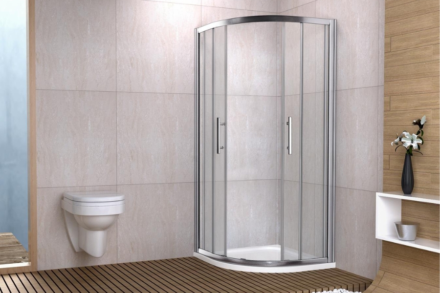 Quadrant Shower Enclosure In Corner Of Bathroom