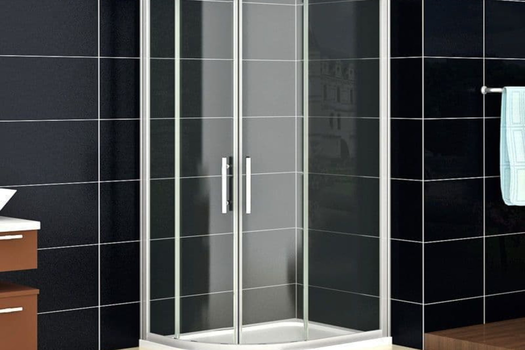 Quadrant Shower Enclosure With Quadrant Tray
