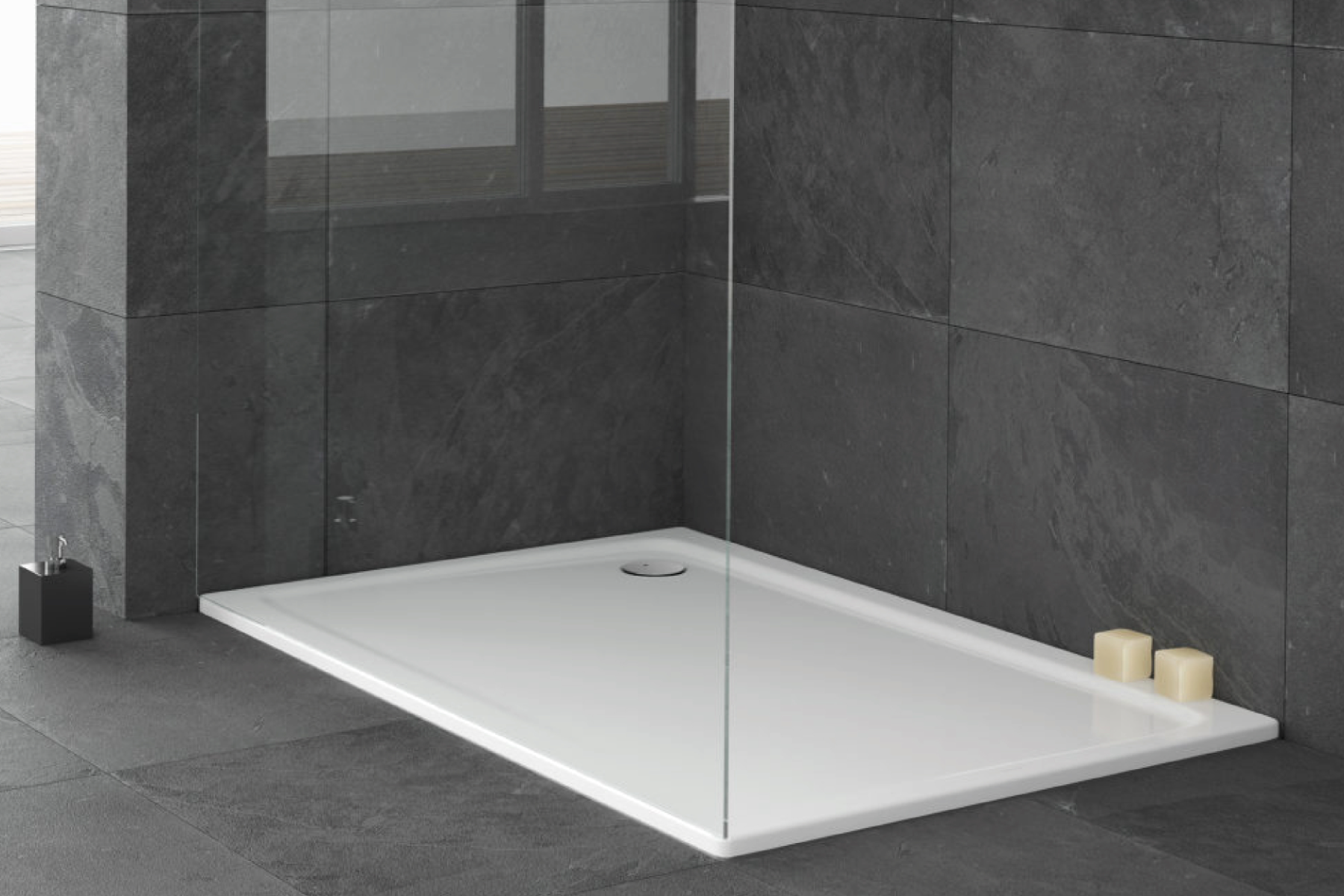 Modern Shower Enclosure With White Shower Tray